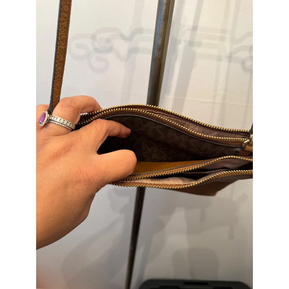 Michael Kors Crossbody Bag Women's Designer Pebbled Leather Brown